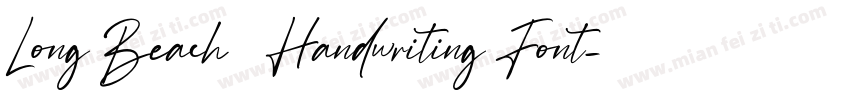 Long Beach   Handwriting Font字体转换